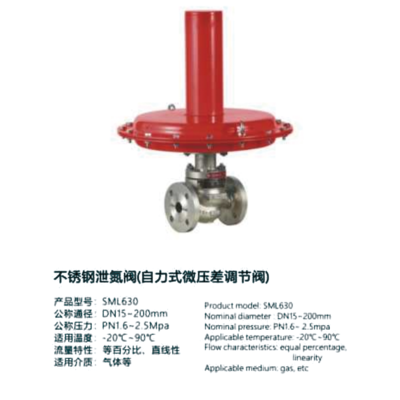 不锈钢泄氮阀（自力式微压差调节阀）-SML630