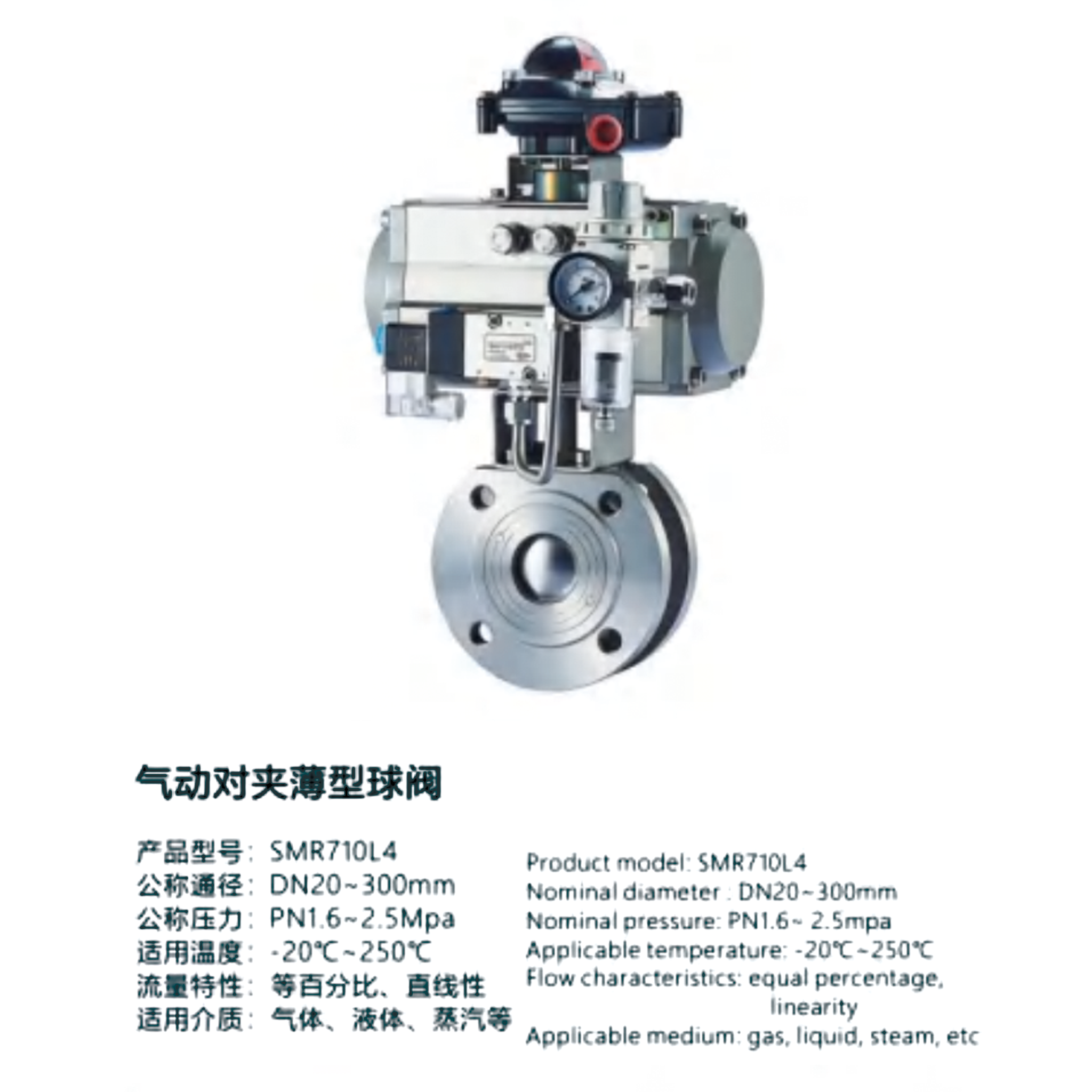 气动对夹薄型球阀-SMR710L4