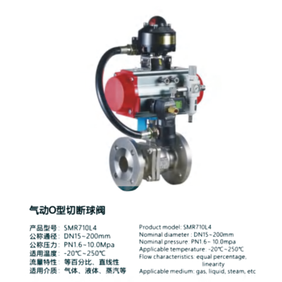 气动O型切断球阀-SMR710L4